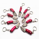 3.5" Collectible Hand Forged Damascus keychain beautiful keychain knife with Leather Cover 950