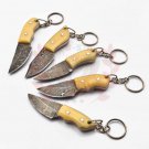 3.5" Collectible Hand Forged Damascus keychain beautiful keychain knife Lot of Five