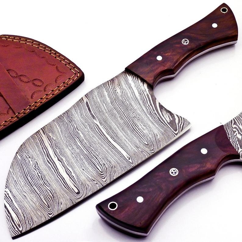 Handmade Damascus Steel trusted butcher knife Cleaver Chopp Heavy Duty ...