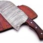 Handmade Damascus Steel trusted butcher knife Cleaver Chopp Heavy Duty Damascus With Leather Sheath