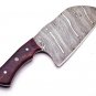 Handmade Damascus Steel trusted butcher knife Cleaver Chopp Heavy Duty Damascus With Leather Sheath