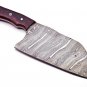 Handmade Damascus Steel trusted butcher knife Cleaver Chopp Heavy Duty Damascus With Leather Sheath