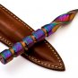 6.5" Custom Handmade Damascus Steel Hunting Tri Dagger Hand Forged Twisted Pattern