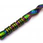 6.5" Custom Handmade Damascus Steel Hunting Tri Dagger W/Sheath Hand Forged Twisted Pattern Multi