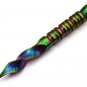 6.5" Custom Handmade Damascus Steel Hunting Tri Dagger W/Sheath Hand Forged Twisted Pattern Multi