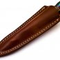 6.5" Custom Handmade Damascus Steel Hunting Tri Dagger W/Sheath Hand Forged Twisted Pattern Multi