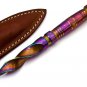 6.5" Custom Handmade Damascus Steel Hunting Tri Dagger 144