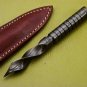 6.5" Damascus Fixed Blade Knife Handmade Tri Dagger Hand Forged Twisted Pattern Kris Blade new 135