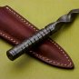6.5" Damascus Fixed Blade Knife Handmade Tri Dagger Hand Forged Twisted Pattern Kris Blade new 135