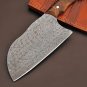 Handmade Damascus Steel trusted butcher knife Cleaver Chopp Heavy Duty Damascus Leather Sheath