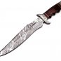 16.25" Coustom handmade Forged Damascus Steel Hunting knife Steel Handle Walnut Wood