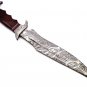 16.25" Coustom handmade Forged Damascus Steel Hunting knife Steel Handle Walnut Wood