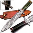 15" Custom handmade Forged Damascus Steel Hunting knife Dagger knife Handmade Damascus Steel Handle