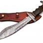 15.75" Coustom handmade Forged Damascus Steel Hunting knife 100% Handmade Damascus Steel Handle