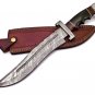 17.25" Coustom handmade Forged Damascus Steel Hunting knife 100% Handmade Damascus Steel Handle