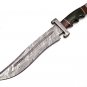 17.25" Coustom handmade Forged Damascus Steel Hunting knife 100% Handmade Damascus Steel Handle