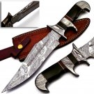 15" Coustom handmade Forged Damascus Steel Hunting knife 100% Handmade Damascus Steel Handle