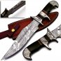 15" Coustom handmade Forged Damascus Steel Hunting knife 100% Handmade Damascus Steel Handle