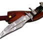 15" Coustom handmade Forged Damascus Steel Hunting knife 100% Handmade Damascus Steel Handle
