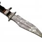 15" Coustom handmade Forged Damascus Steel Hunting knife 100% Handmade Damascus Steel Handle