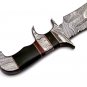 15" Coustom handmade Forged Damascus Steel Hunting knife 100% Handmade Damascus Steel Handle