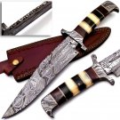 15.25" Coustom handmade Forged Damascus Steel Hunting knife 100% Handmade Damascus Steel Handle