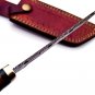 Handmade Damascus Steel Hunting knife Handle Deer Antler with leather Sheath -