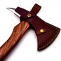17.5" Custom Hand Made Forged Carbon Steel Hunting Axe Fixed Blade with Beautiful Design