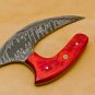 Handmade Damascus Chef Kitchen Ulu Knife Chef Knife Heavy Duty Damascus Handle Koa Wood