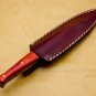 Custom Hand Made Forged Hunter Knife Damascus Steel Boot Throwing Dagger Hunting Knife Bone and
