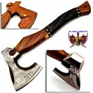 Custom Handmade Carban Steel Axe Viking Hunting CAMPING AXE Vantage Battle AXE