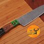 12.5" HAND FORGED DAMASCUS STEEL CHEF KNIFE WITH WOOD & HORNE HANDLE