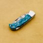 Groomsmen Damascus Folding Knife, Pocket Knife for Men - 6.5'' Made of Authentic Damascus Steel,