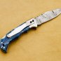 Groomsmen Damascus Folding Knife, Pocket Knife for Men - 6.5'' Made of Authentic Damascus Steel,