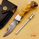 Damascus Steel Folding Pocket Knife Handmade Knife for Men Blade