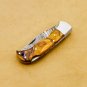 Damascus Steel Folding Pocket Knife Handmade Knife for Men Blade