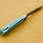 Damascus Steel Folding Pocket Knife Handmade Knife for Men Blade