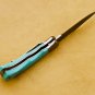 Damascus Steel Folding Pocket Knife Handmade Knife for Men Blade