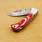 Damascus Steel Folding Pocket Knife Handmade Knife for Men Blade