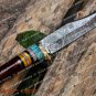 Dragon Knife 12â³ Long 7 âBlade â 13oz Damascus steel Fixed Blade Hunting Knife Hand Made