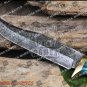 Dragon Knife 12â³ Long 7 âBlade â 13oz Damascus steel Fixed Blade Hunting Knife Hand Made