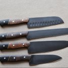 Black Cats 440c stainless steel Black Coated Chef Knives Set Hand Made
