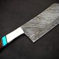 Buffalo Damascus Cleaver Knife 12 Inches Long 7 Inches Blade 18 Ounce Damascus Chef Cleaver Blade