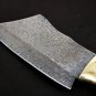 Bao Damascus Cleaver Knife 10 Inches Long 5 Inches Blade 14 Ounce Damascus Chef Cleaver Blade Knife