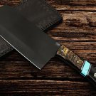 Black Panther 12 Inches Long 7 Inches Blade 16.5 Ounce 440c Black Coated Chef Cleaver Knife