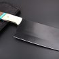 Qinling panda 12 Inches Long 7 Inches Blade 16.5 stainless steel Black Coated butcher Knife