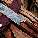 Brown Trout Chef Knife 13.5 Long 8.2 Blade 9.1 oz Sharp Hand Made Damascus Chef Knives