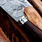 Brown Trout Chef Knife 13.5 Long 8.2 Blade 9.1 oz Sharp Hand Made Damascus Chef Knives