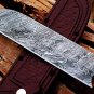 Brown Trout Chef Knife 13.5 Long 8.2 Blade 9.1 oz Sharp Hand Made Damascus Chef Knives