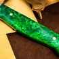 Green Mamba 14 Inches Damascus Knife Damascus Fish Fillet Knife Utility Knife Chef&acirc;��s